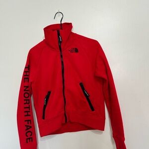 The North Face Red Jacket Sweater Zip up with Black Accents Women Medium
